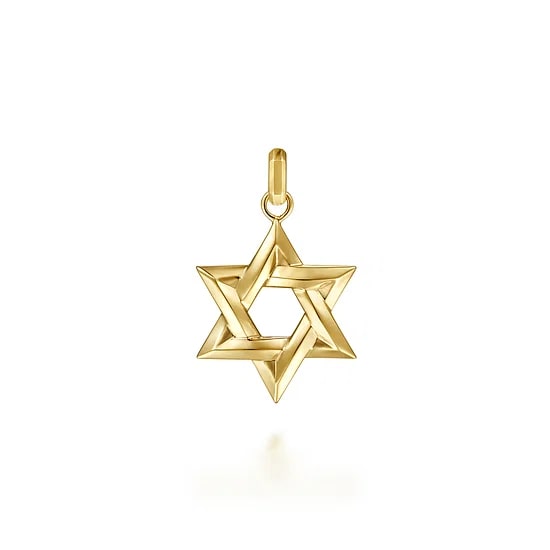 Gabriel & Co Star of David Pendant Necklace in 14K Yellow Gold - MJ Christensen Diamonds