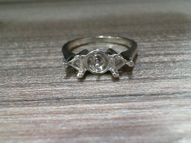 Gabriel & Co Trillion Pearl Engagement Ring in 14K White Gold - MJ Christensen Diamonds