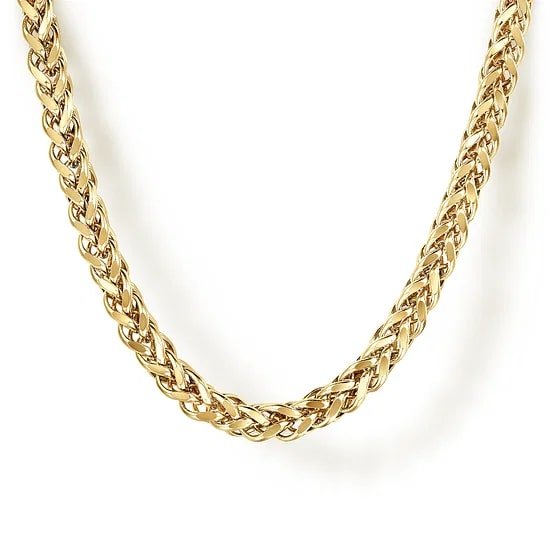 Gabriel & Co Wheat Chain Necklace 22" in 14K Yellow Gold - MJ Christensen Diamonds