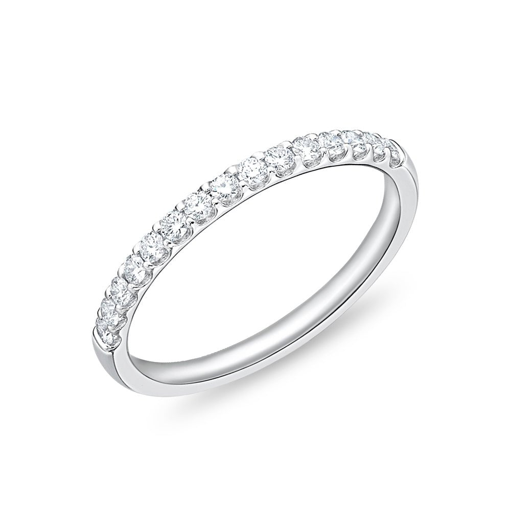 Half Anniversary Band with 0.29ctw Round Diamond in Platinum (0.29ct) - MJ Christensen Diamonds