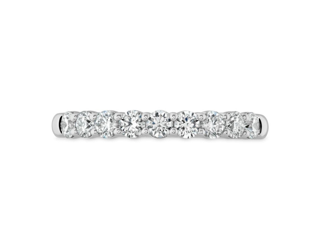 Hearts on Fire 9 Stone Band Ring in 18K White Gold (1.02ctw) - MJ Christensen Diamonds