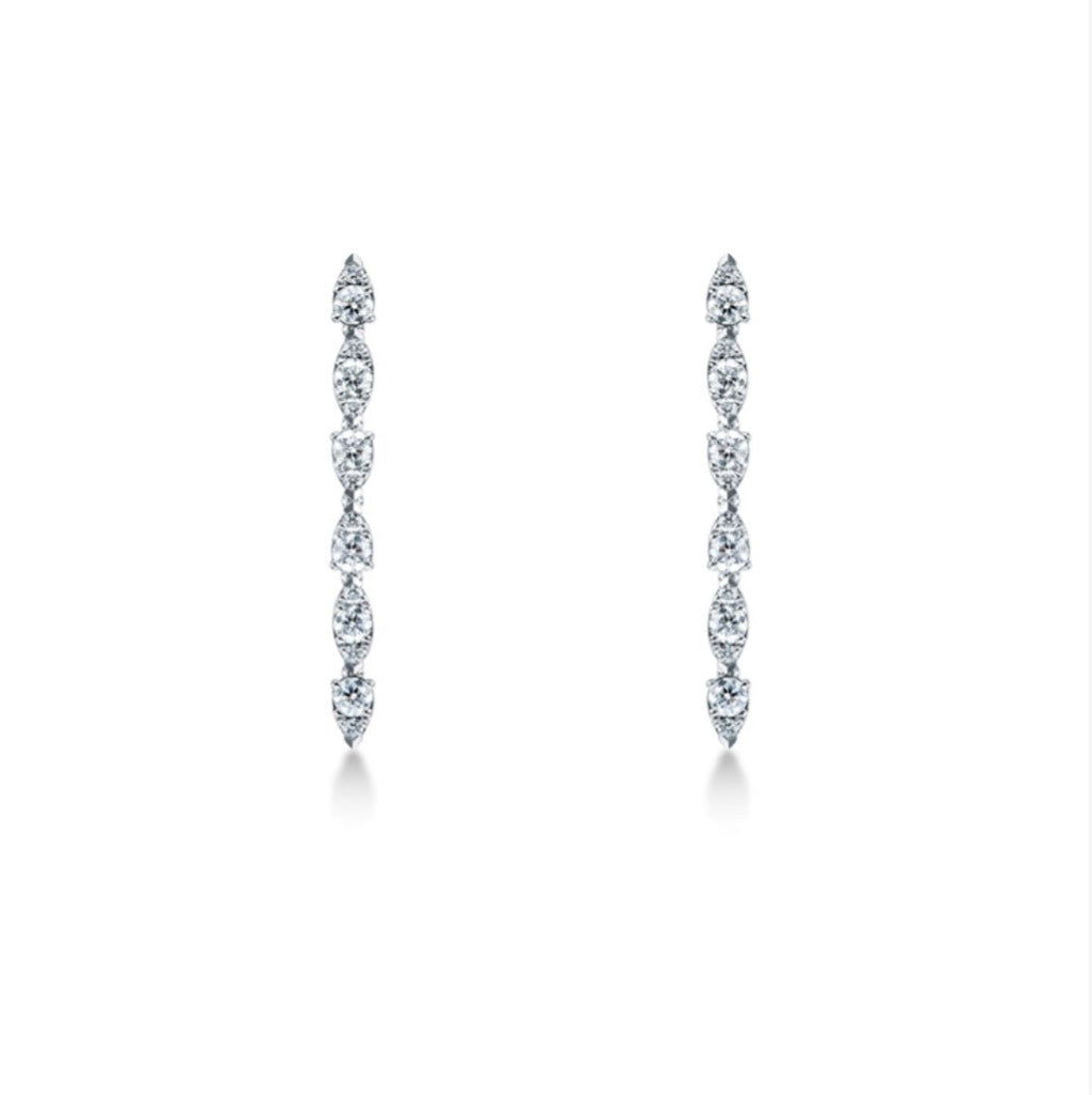 Hearts on Fire Dewdrop Earrings in 18K White Gold (1.21ctw) - MJ Christensen Diamonds