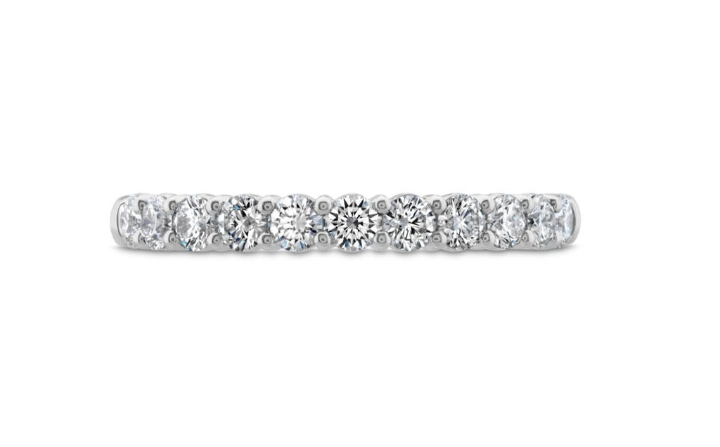 Hearts on Fire Round Diamond Anniversary Band in 18K White Gold (1.12ctw) - MJ Christensen Diamonds