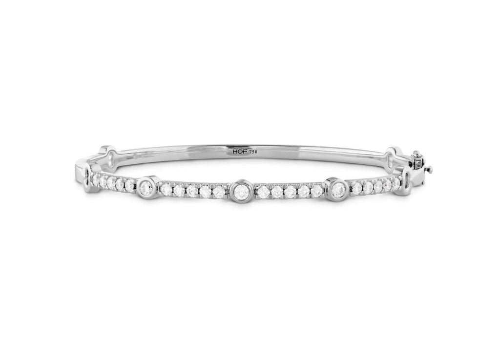 Hearts on Fire Round Diamond Copley Bangle Bracelet in 18K White Gold (1.08ctw) - MJ Christensen Diamonds
