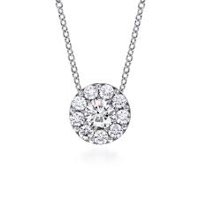 Hearts on Fire Round Diamond Fulfillment Pendant in 18K White Gold (1.48ctw) - MJ Christensen Diamonds