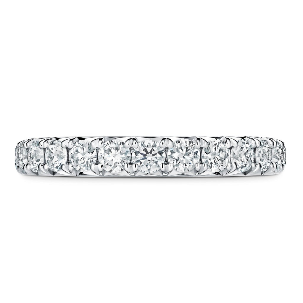Hearts on Fire Vela French Pave Anniversary Band in Platinum (1.03ctw) - MJ Christensen Diamonds