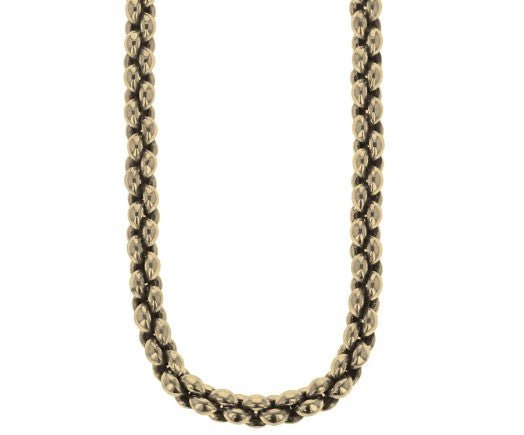 Infinity Link Men's Chain in 10K Yellow Gold (24in) - MJ Christensen Diamonds