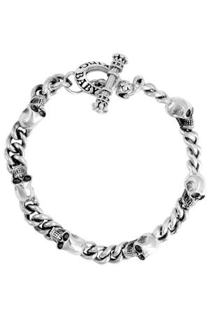 Skulls Men's Bracelet in Sterling Silver - MJ Christensen Diamonds