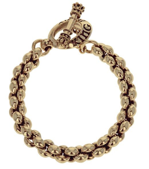 Large Infinity Link Bracelet in 10K Yellow Gold - MJ Christensen Diamonds