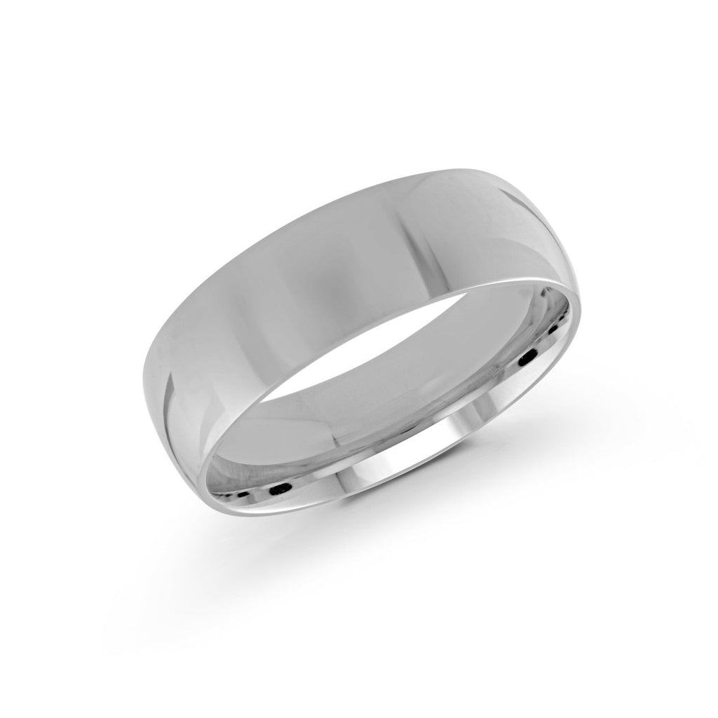 Malo 7mm Comfort Fit Men's Band in 14K White Gold - MJ Christensen Diamonds