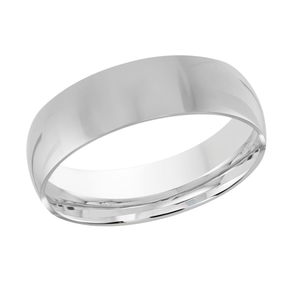Malo Round Natural Diamond 7mm Men's Band in 14K White Gold - MJ Christensen Diamonds