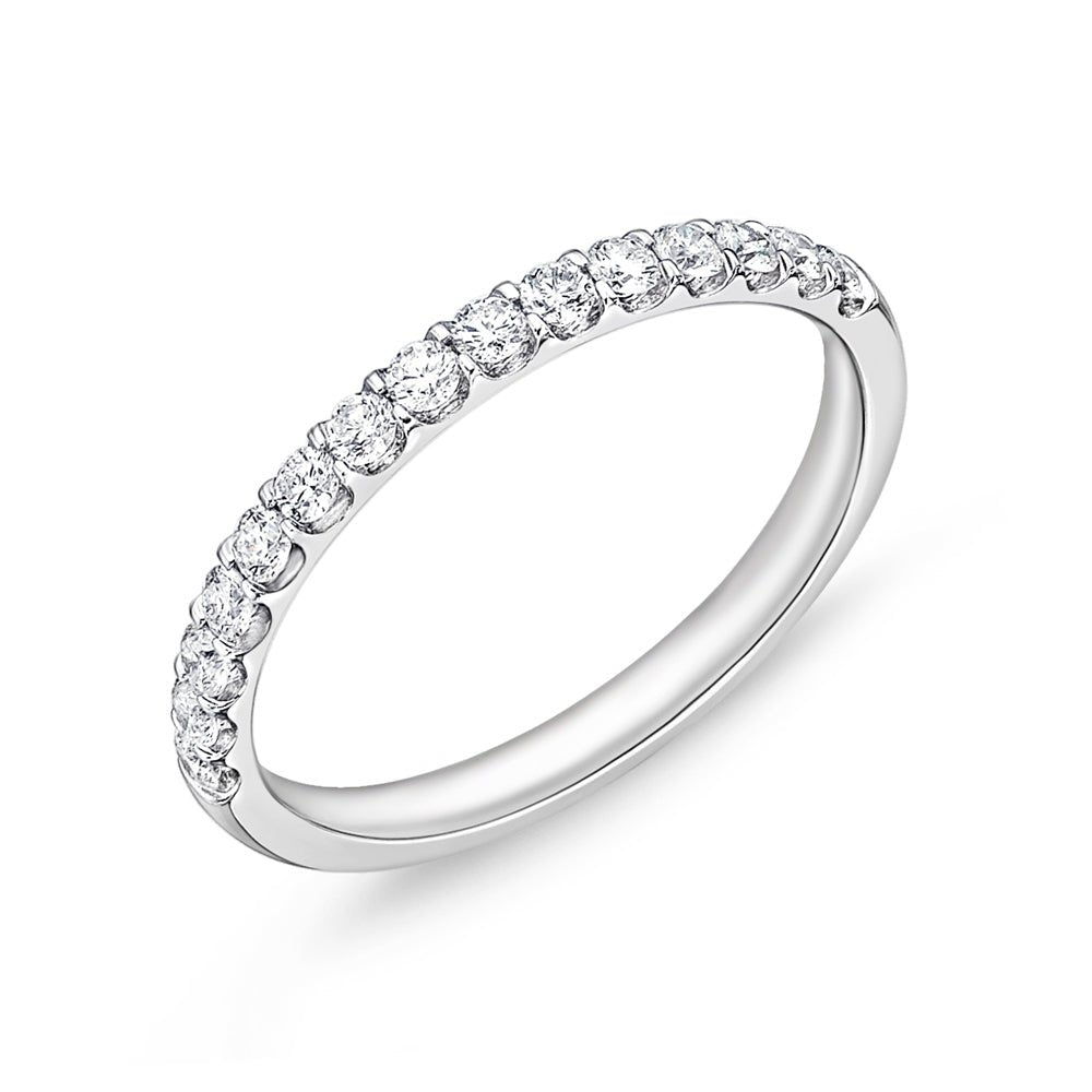 Odessa Half Round Band in Platinum (0.34ctw) - MJ Christensen Diamonds