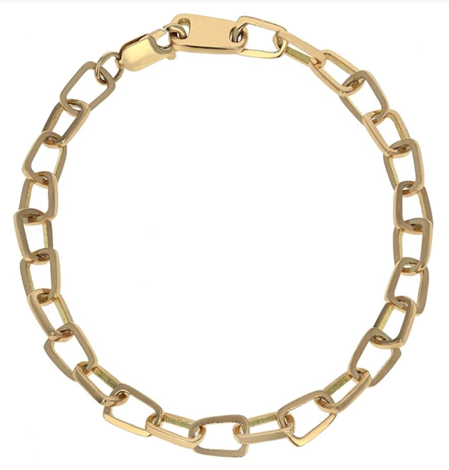 Pop Top Cut Out Men's Bracelet in 10K Yellow Gold - MJ Christensen Diamonds