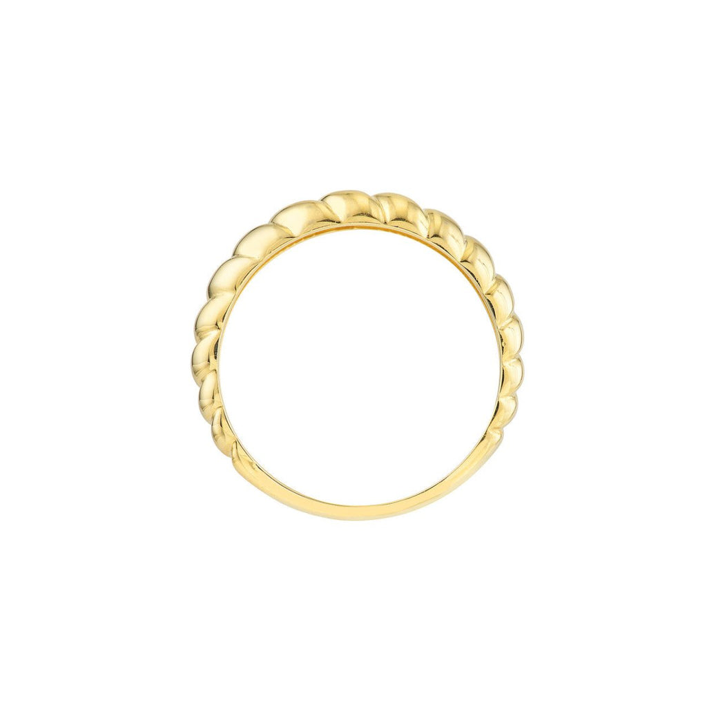 Ribbed Fashion Ring in 14K Yellow Gold - MJ Christensen Diamonds