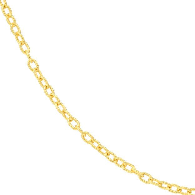 Rolo Pendant Necklace in 14K Yellow Gold - MJ Christensen Diamonds