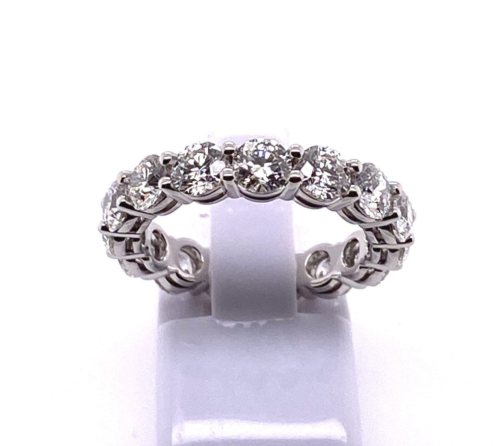 Share Prong Eternity Band with 4.95ctw Diamonds - MJ Christensen Diamonds