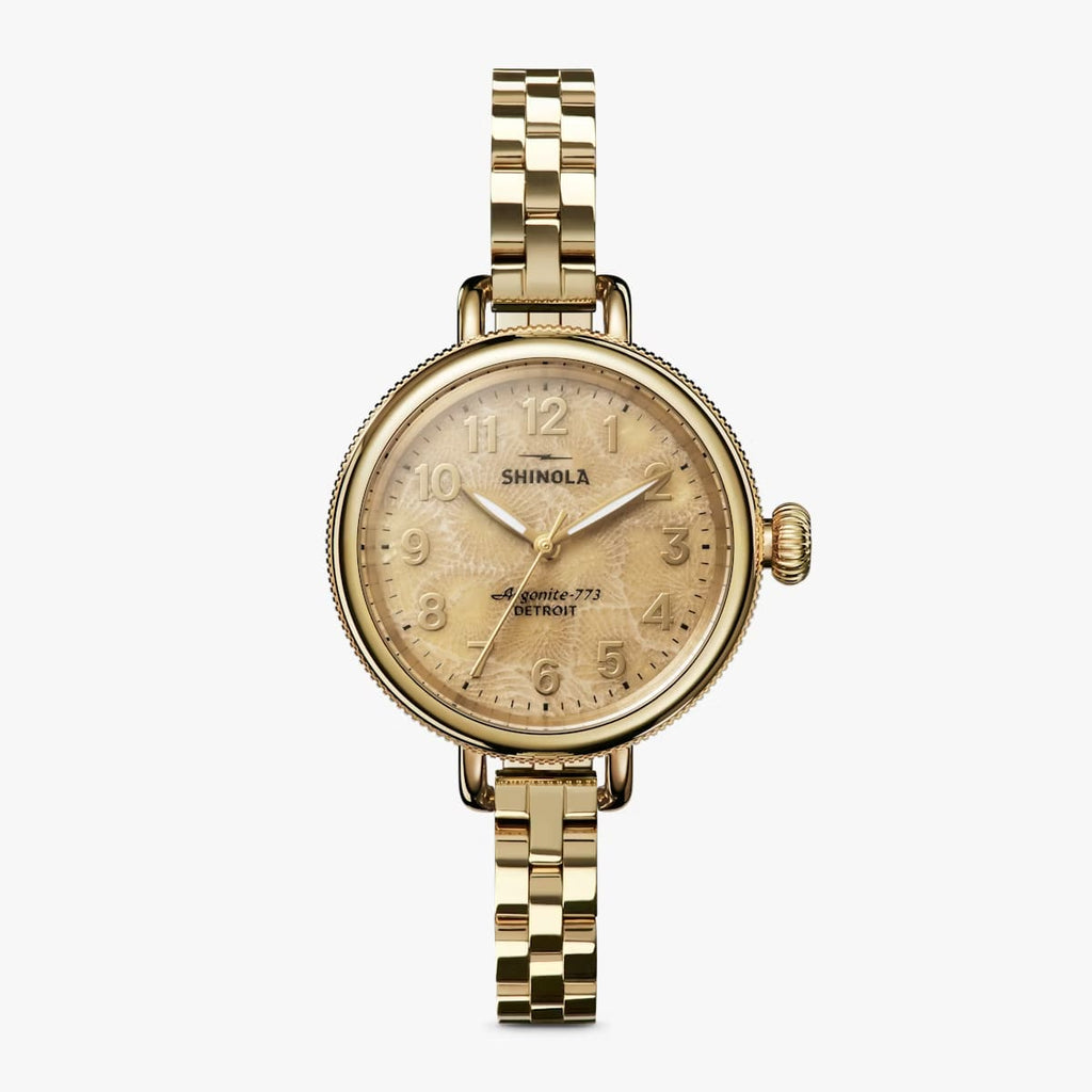 Shinola Birdy 3 Hand Petoskey Dial Automatic Watch in Stainless Steel - MJ Christensen Diamonds