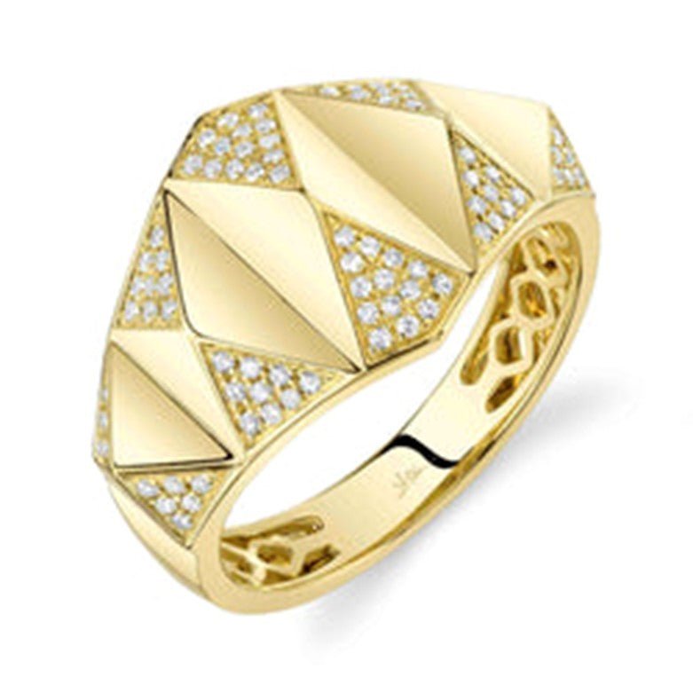 SHY Creation Pyramid Fashion Ring with 0.20ctw Diamond in 14K Yellow Gold - MJ Christensen Diamonds