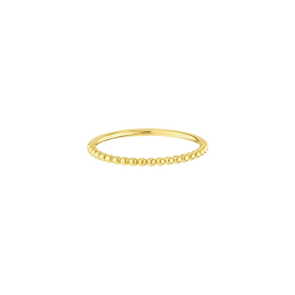 Single Row Beaded Ring in 14K Yellow Gold - MJ Christensen Diamonds