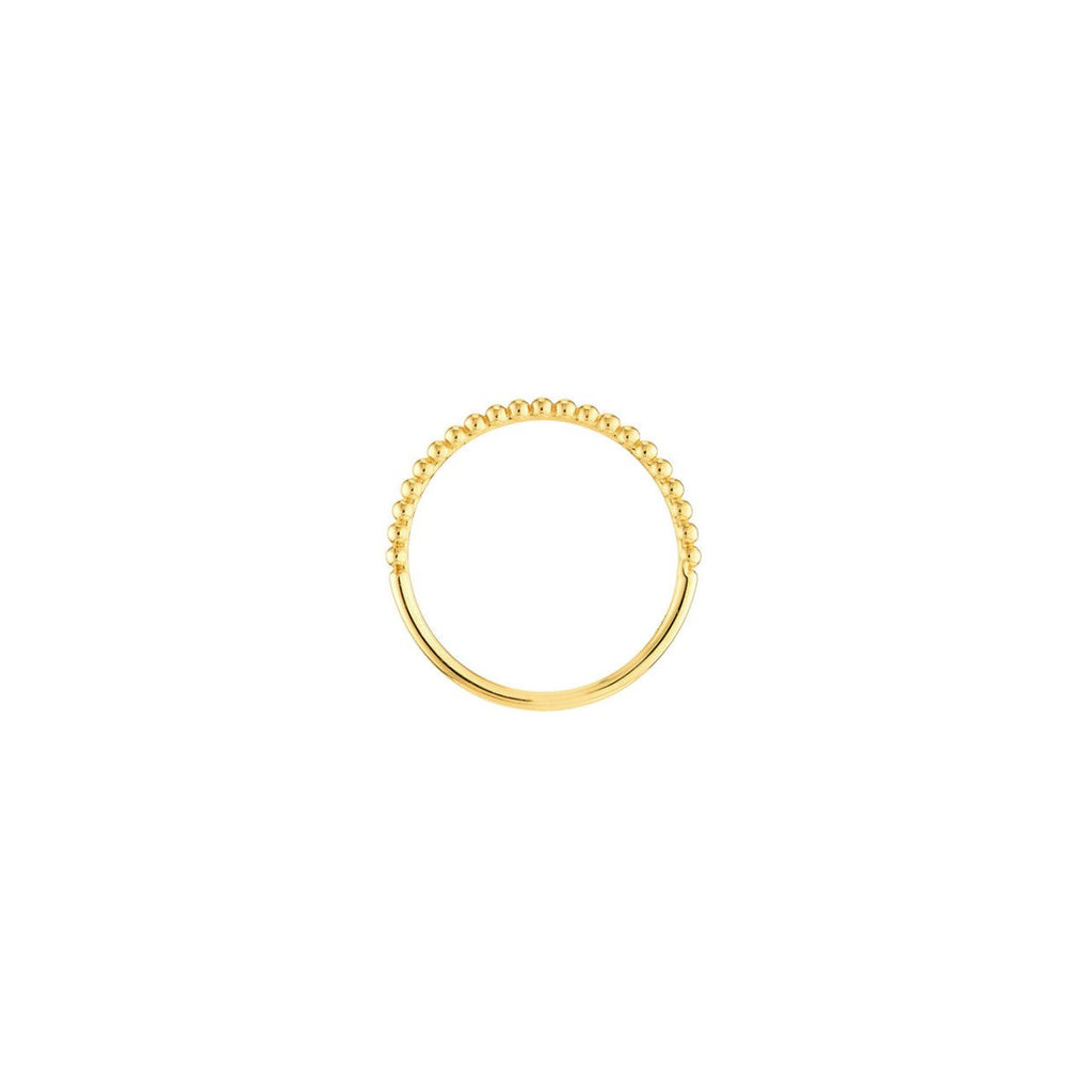 Single Row Beaded Ring in 14K Yellow Gold - MJ Christensen Diamonds
