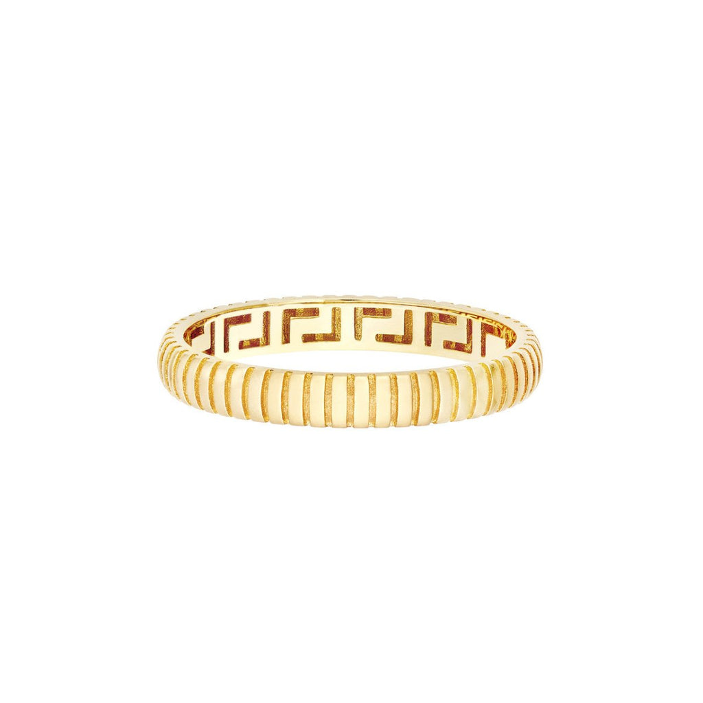Snake D/C Band Ring in 14K Yellow Gold - MJ Christensen Diamonds