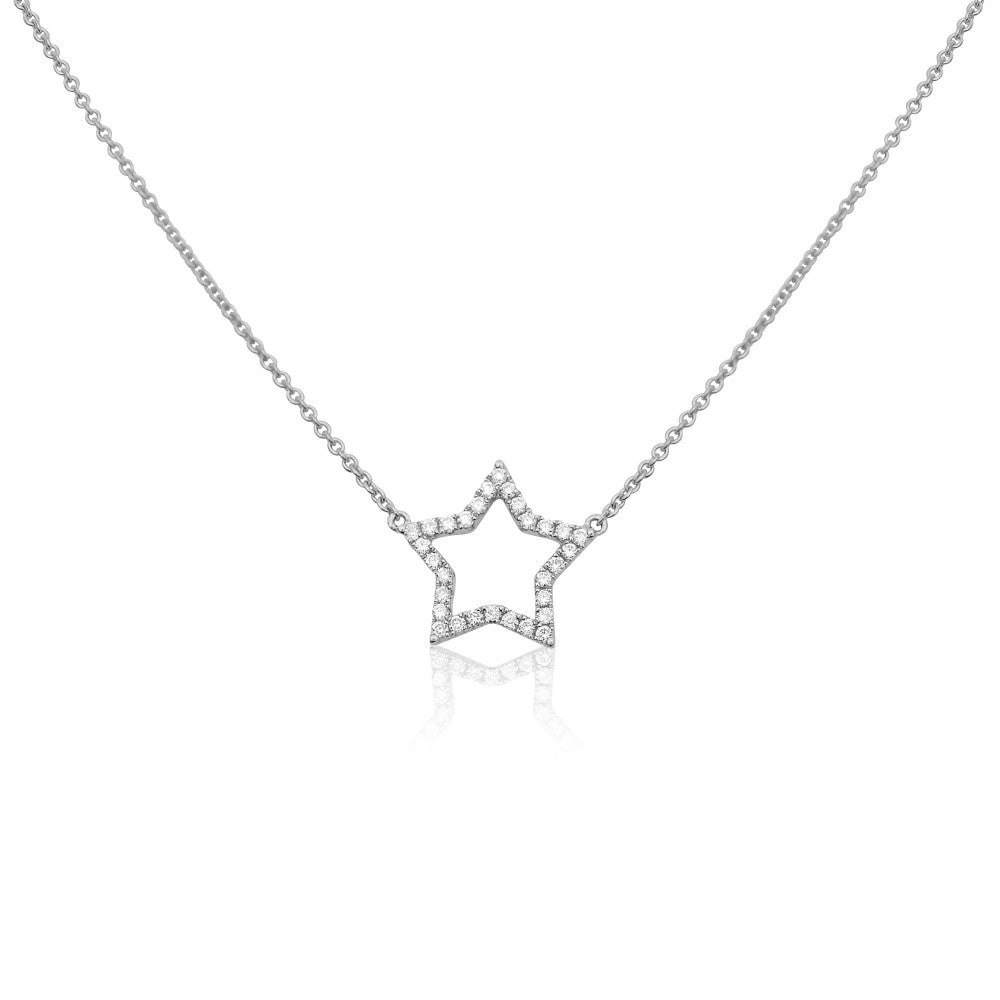 Star Diamond Pendant in 14K Rose Gold (0.21ctw) - MJ Christensen Diamonds