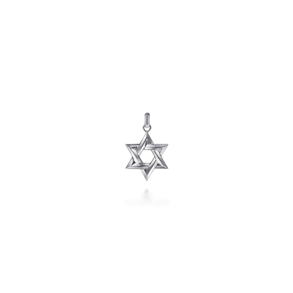 Sterling Silver Medium Star of David Pendant - MJ Christensen Diamonds