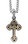 Traditional Cross Pendant Necklace in Sterling Silver (Semi - Mount) - MJ Christensen Diamonds