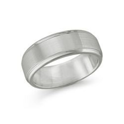 Tungsten Satin Center Band in 8MM Width (Size 10) - MJ Christensen Diamonds