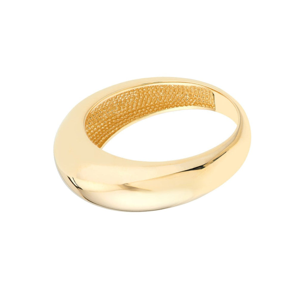 Wide Dome Puff Ring in 14K Yellow Gold - MJ Christensen Diamonds