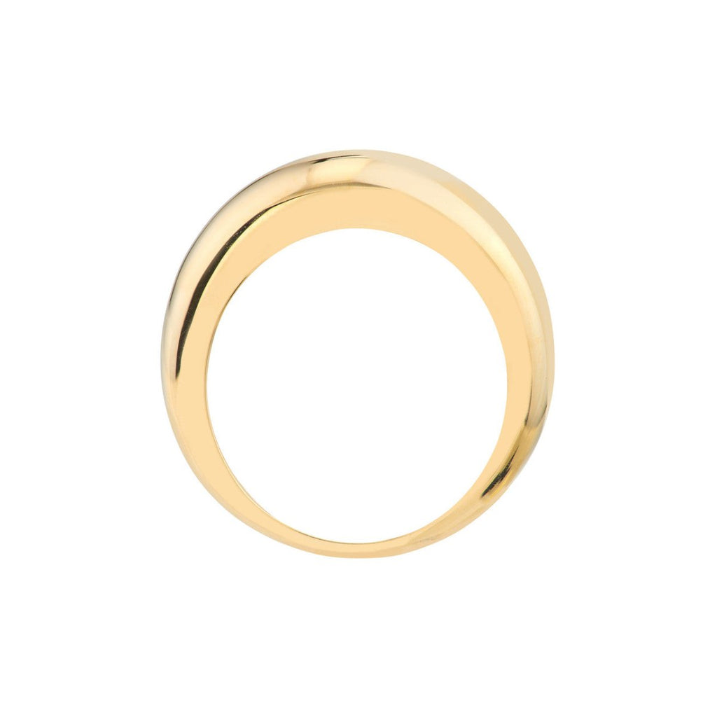 Wide Dome Puff Ring in 14K Yellow Gold - MJ Christensen Diamonds