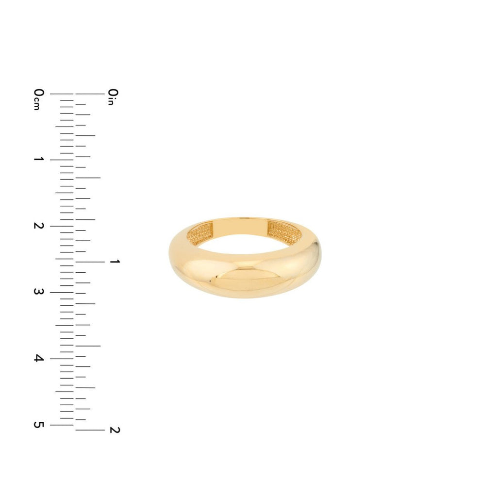 Wide Dome Puff Ring in 14K Yellow Gold - MJ Christensen Diamonds